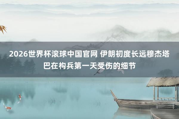 2026世界杯滚球中国官网 伊朗初度长远穆杰塔巴在构兵第一天受伤的细节