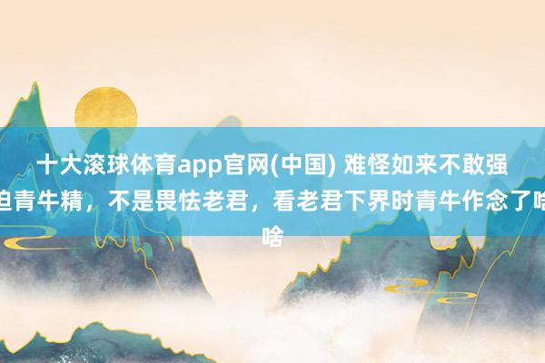 十大滚球体育app官网(中国) 难怪如来不敢强迫青牛精,不是畏怯老君,看老君下界时青牛作念了啥