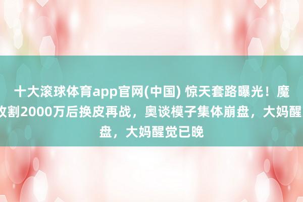 十大滚球体育app官网(中国) 惊天套路曝光!魔方TFI收割2000万后换皮再战,奥谈模子集体崩盘,大妈醒觉已晚