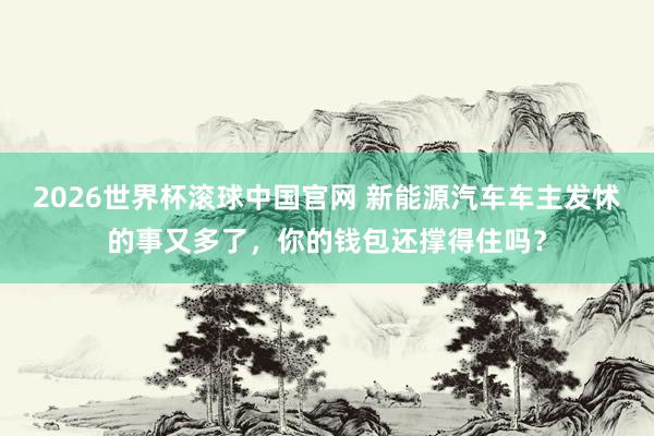 2026世界杯滚球中国官网 新能源汽车车主发怵的事又多了,你的钱包还撑得住吗?