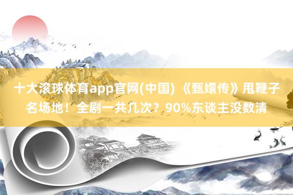 十大滚球体育app官网(中国) 《甄嬛传》甩鞭子名场地!全剧一共几次?90%东谈主没数清