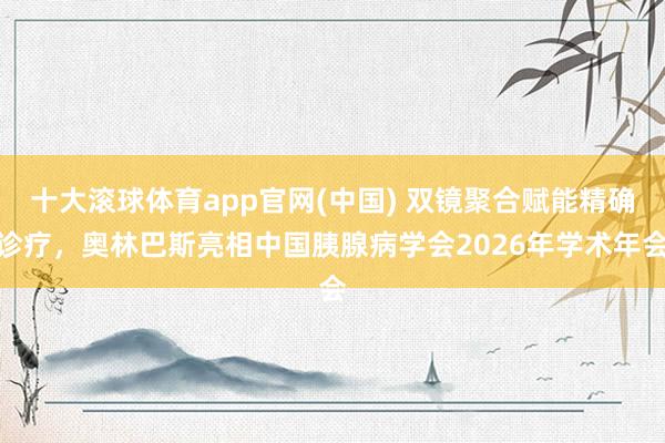 十大滚球体育app官网(中国) 双镜聚合赋能精确诊疗,奥林巴斯亮相中国胰腺病学会2026年学术年会