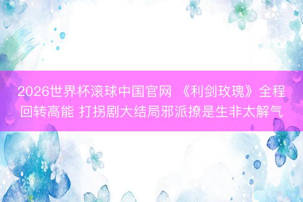 2026世界杯滚球中国官网 《利剑玫瑰》全程回转高能 打拐剧大结局邪派撩是生非太解气
