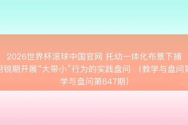 2026世界杯滚球中国官网 托幼一体化布景下捕捉幼儿明锐期开展“大带小”行为的实践盘问 (教学与盘问第647期)